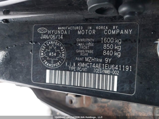 Продаж на аукціоні авто 2014 Hyundai Accent, vin: KMHCT4AE1EU641191, номер лоту: 12499442