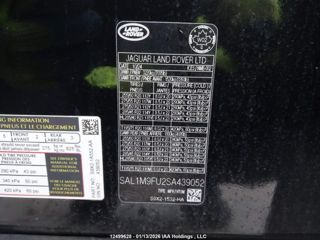 SAL1M9FU2SA439052 Land Rover Range Rover Sport P400 Dynamic Hse