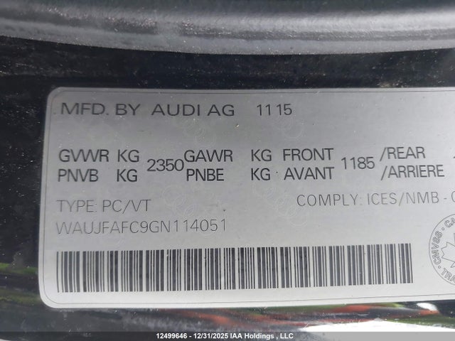 WAUJFAFC9GN114051 Audi A6 2.0t Progressiv/2.0t Technik
