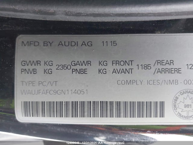 WAUJFAFC9GN114051 Audi A6 2.0t Progressiv/2.0t Technik