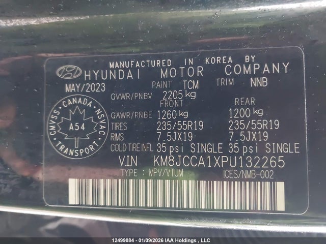 KM8JCCA1XPU132265 Hyundai Tucson Ultimate Hybrid Awd