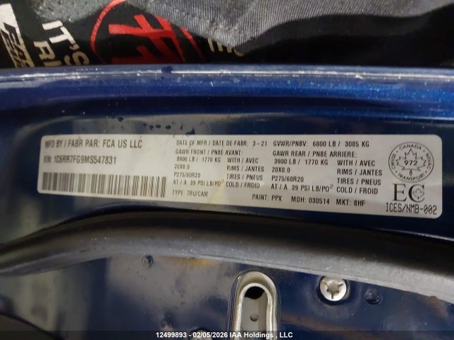 RAM 1500 Classic Tradesman 2021 1C6RR7FG9MS547831 Image 9