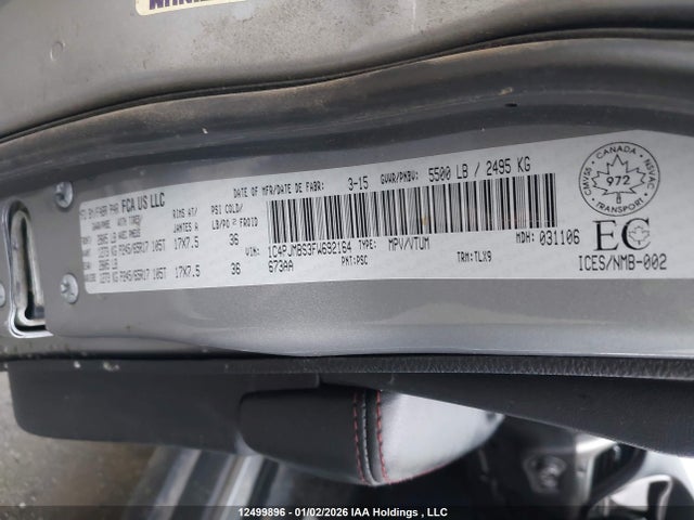 Aukcja sprzedaży 2015 Jeep Cherokee Trailhawk, vin: 1C4PJMBS3FW692164, numer aukcji: 12499896