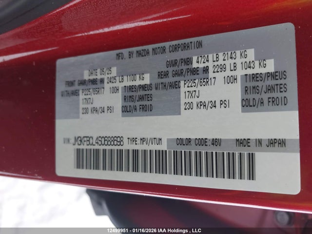 JM3KFBCL4S0688698 Mazda Cx-5 Preferred
