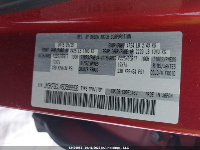 JM3KFBCL4S0688698 Mazda Cx-5 Preferred