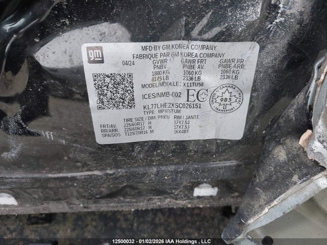 KL77LHE2XSC026151 Chevrolet TRAX 1LT