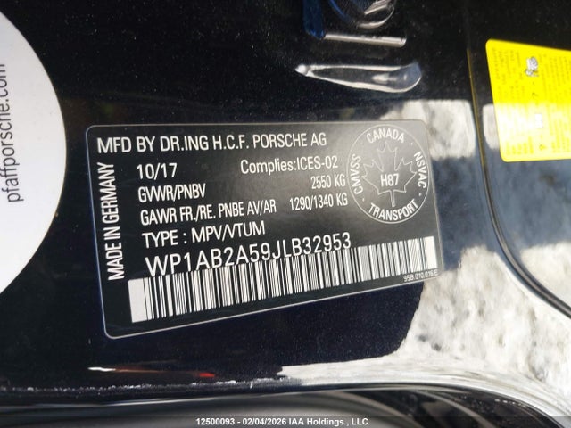 Porsche Macan 2018 WP1AB2A59JLB32953 Image 9