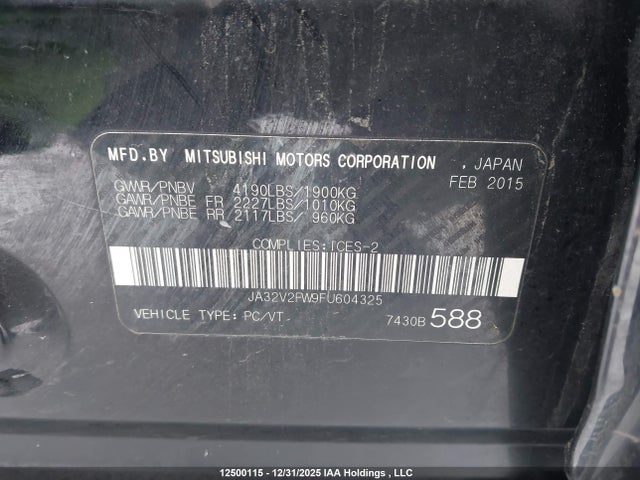 JA32V2FW9FU604325 Mitsubishi Lancer Se