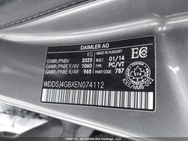 WDDSJ4GBXEN074112 Mercedes-Benz CLA 250 4MATIC