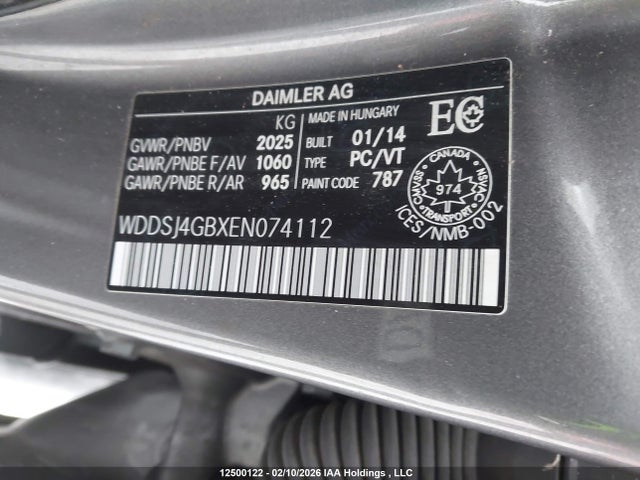 WDDSJ4GBXEN074112 Mercedes-Benz CLA 250 4MATIC