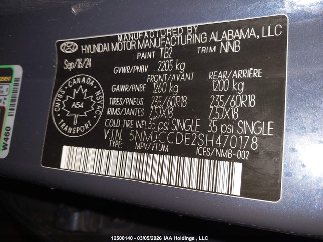 Hyundai TUCSON SEL 2025 5NMJCCDE2SH470178 Image 9