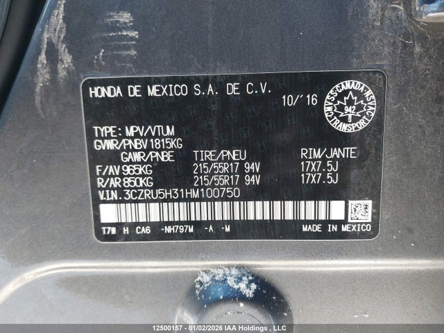 3CZRU5H31HM100750 Honda HR-V