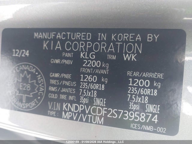 Aukcja sprzedaży 2025 Kia Sportage Ex/ex Premium W/black Interior/ex Premium W/red Interior, vin: KNDPVCDF2S7395874, numer aukcji: 12500159