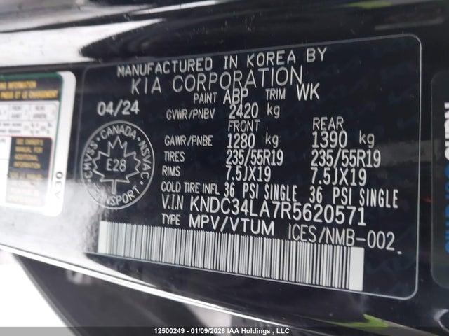 KNDC34LA7R5620571 KIA Ev6 Wind