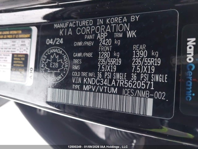 KNDC34LA7R5620571 KIA Ev6 Wind