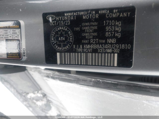 Продажа на аукционе авто 2024 Hyundai Venue, vin: KMHRB8A34RU291810, номер лота: 12500300