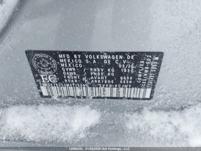 3VWSX7BU5SM071589 Volkswagen Jetta Comfortline