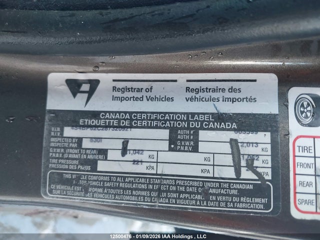 Aukcja sprzedaży 2008 Subaru Outback 2.5i Limited, vin: 4S4BP62C287320921, numer aukcji: 12500476