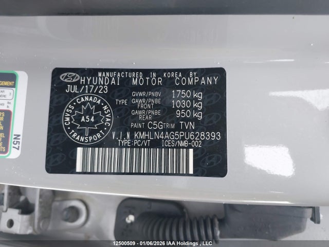 KMHLN4AG5PU628393 Hyundai Elantra