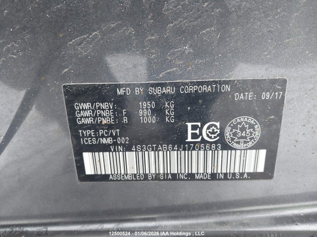 4S3GTAB64J1705683 Subaru Impreza Premium