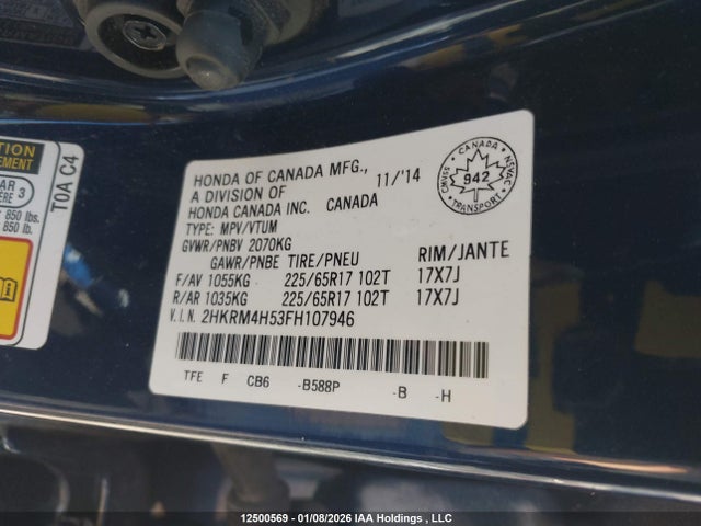 2HKRM4H53FH107946 Honda CR-V EX