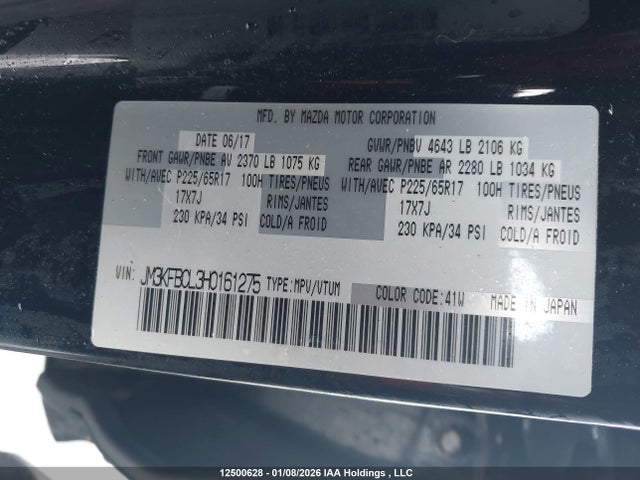 JM3KFBCL3H0161275 Mazda Cx-5 Gs