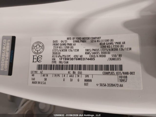 Ford F-350 Lariat 2021 1FT8W3BT6MED74485 Image 19