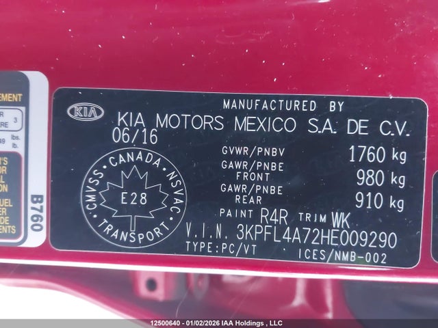 3KPFL4A72HE009290 KIA Forte Ex/ex Luxury/ex+/lx/lx+