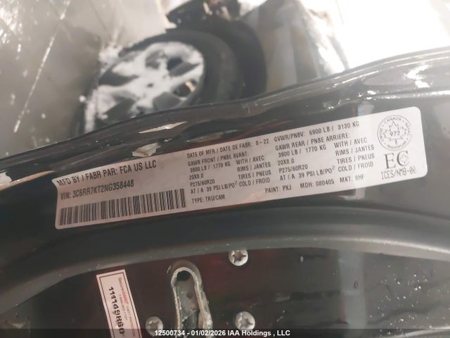 Aukcja sprzedaży 2022 Ram 1500 Classic Tradesman, vin: 3C6RR7KT2NG358448, numer aukcji: 12500734