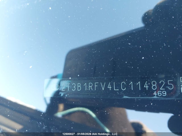 12500827 :رقم المزاد ، 2T3B1RFV4LC114825 vin ، 2020 Toyota Rav4 Le مزاد بيع