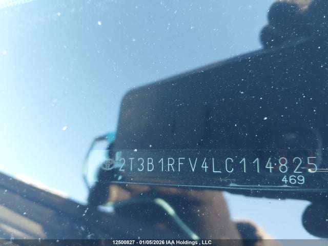 12500827 :رقم المزاد ، 2T3B1RFV4LC114825 vin ، 2020 Toyota Rav4 Le مزاد بيع
