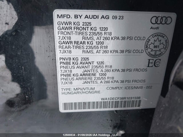 WA1DECF38R1031598 Audi Q3