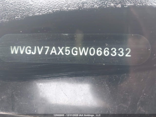 WVGJV7AX5GW066332 Volkswagen Tiguan Comfortline/highline/special Edition