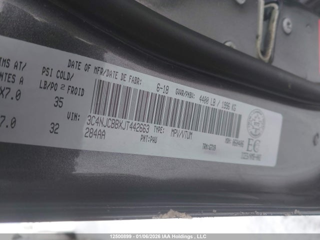 3C4NJCBBXJT442663 Jeep Compass Latitude