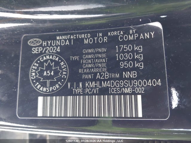KMHLM4DG9SU900404 Hyundai Elantra Sel Sport