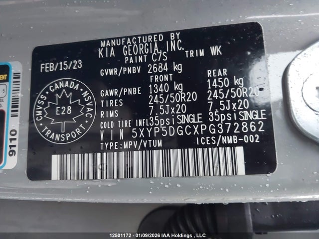 5XYP5DGCXPG372862 KIA Telluride Sx/sx X-line/sx X-pro/sx Prestige/sx Prest X-ln/sx Prest X-pro