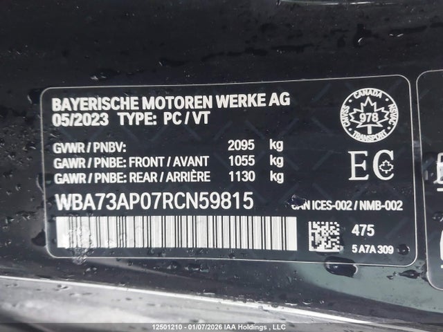 WBA73AP07RCN59815 BMW 430xi