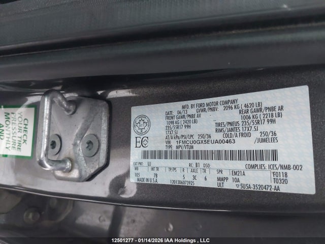 1FMCU0GX5EUA00463 Ford ESCAPE SE