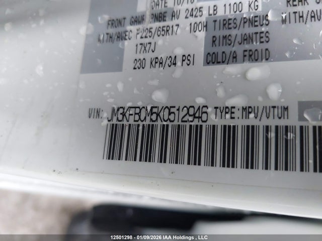 JM3KFBCM5K0512946 Mazda Cx-5 Touring