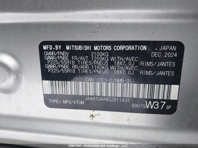 JA4ATUAA8SZ611431 Mitsubishi Eclipse Cross Es