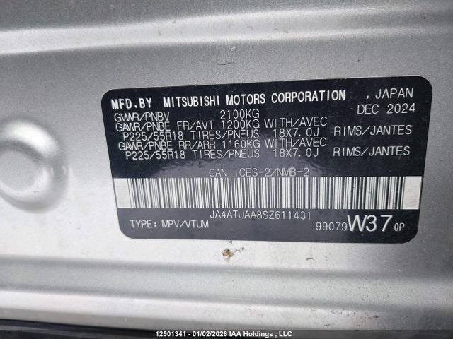 JA4ATUAA8SZ611431 Mitsubishi Eclipse Cross Es
