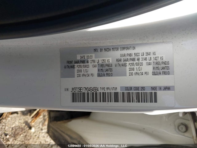 JM3TCBEY7M0454564 Mazda Cx-9 Signature