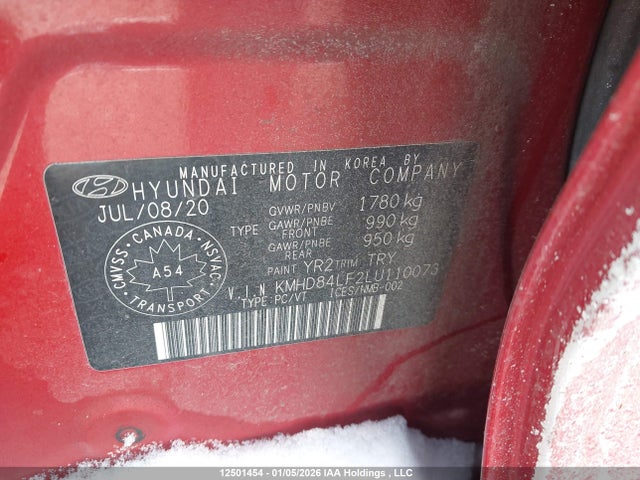 KMHD84LF2LU110073 Hyundai Elantra Luxury