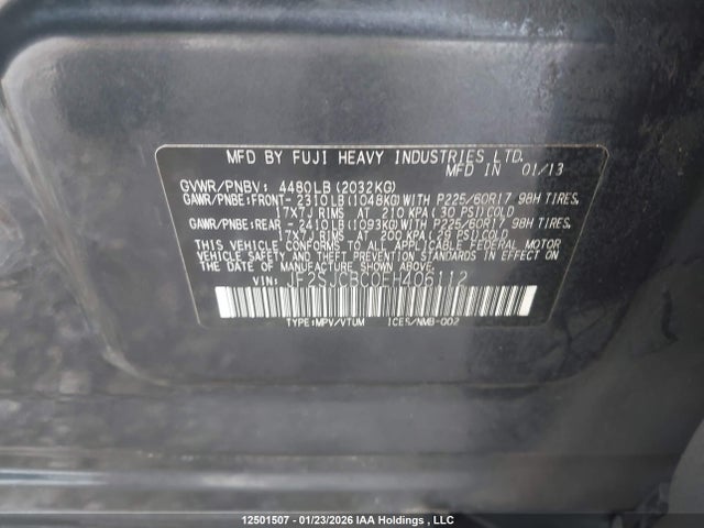 JF2SJCBC0EH406112 Subaru Forester 2.5i/2.5i Convenience Package