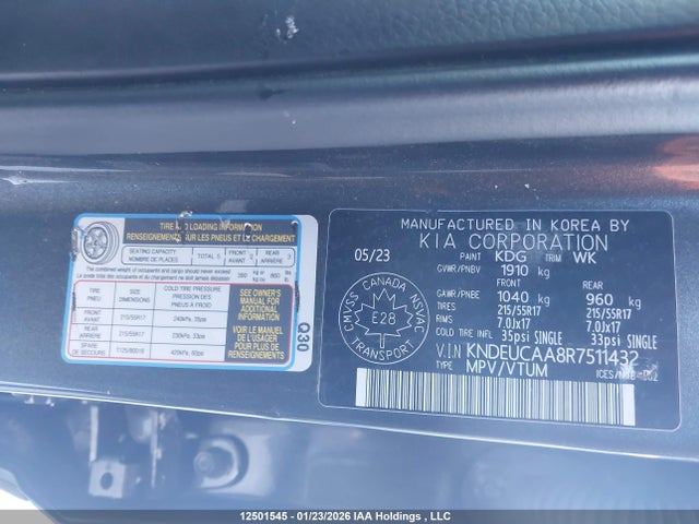 12501545 :رقم المزاد ، KNDEUCAA8R7511432 vin ، 2024 Kia Seltos مزاد بيع