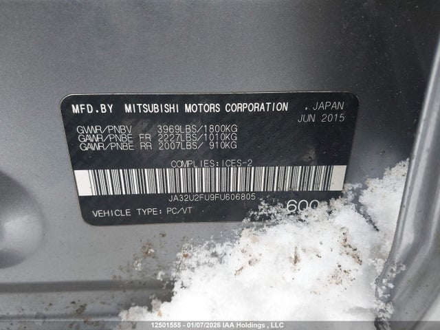 JA32U2FU9FU606805 Mitsubishi LANCER ES