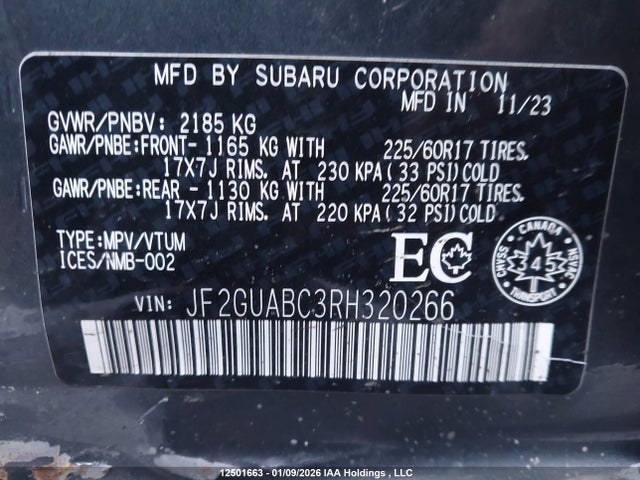 Subaru Crosstrek 2024 JF2GUABC3RH320266 Image 18