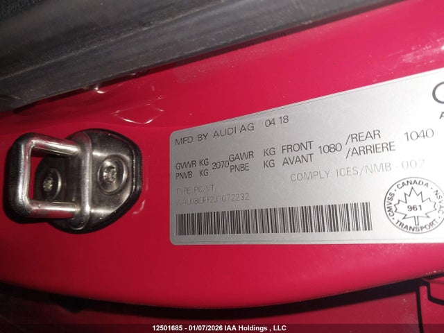 WAUJ8GFF2J1072232 Audi A3 Premium Plus