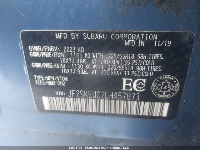 JF2SKEUC2LH457873 Subaru Forester Limited
