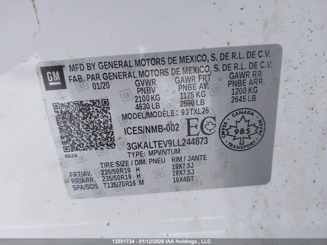 3GKALTEV9LL244873 GMC Terrain Sle